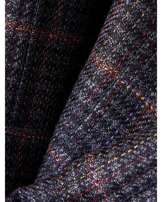 Gabriela Hearst Blue Thereza Prince Of Wales Checked Wool And Silk-Blend Jacket