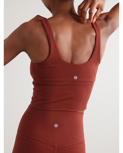 lululemon athletica Red Align Verkürztes Tanktop Aus Nulu-Material