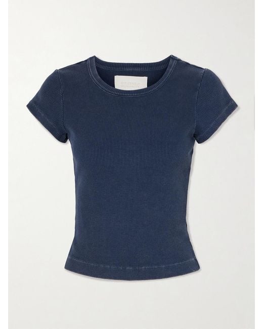 Citizens of Humanity Blue Nello Ribbed Jersey T-Shirt
