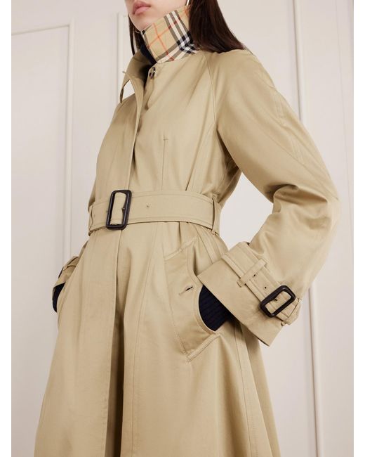 Burberry Natural Ellingham Belted Cotton-Gabardine Trench Coat