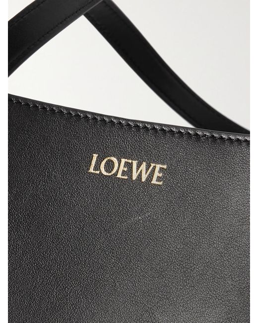 Loewe Black Puzzle Fold Convertible Medium Leather Tote