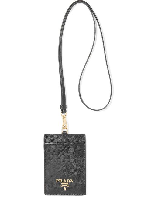 Prada Textured-leather Luggage Tag in Black | Lyst Canada