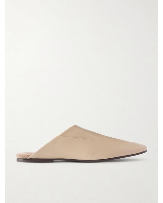 Brunello Cucinelli White Leather Slip-Ons