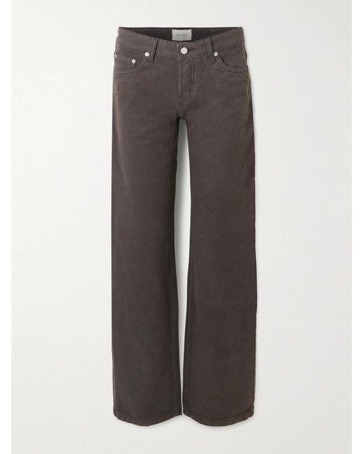 St. Agni Brown 90S Low-Rise Straight-Leg Cotton-Canvas Jeans