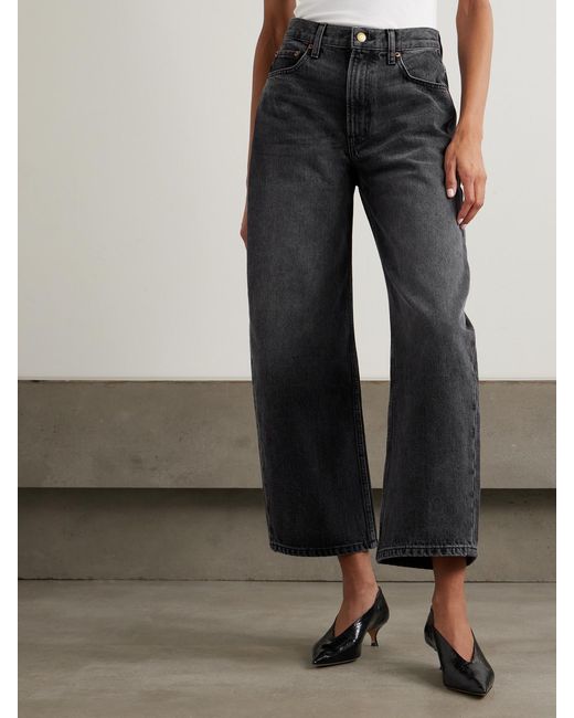 B Sides Gray Leroy Mid-Rise Wide-Leg Jeans