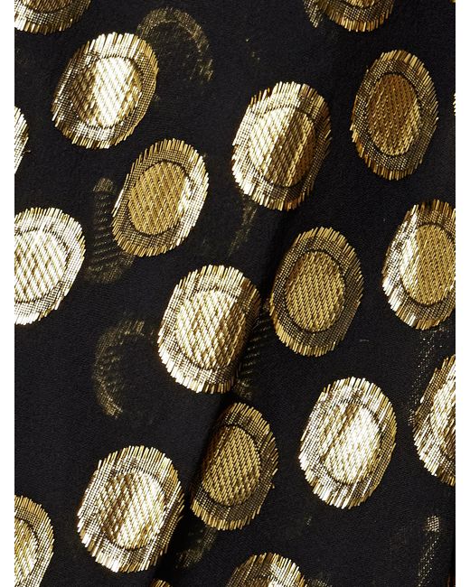 Ulla Johnson Black Loretta Tie-Detailed Metallic Fil Coupé Silk-Blend Crepe De Chine Mini Dress