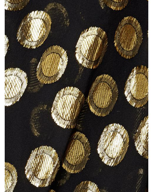 Ulla Johnson Black Loretta Tie-Detailed Metallic Fil Coupé Silk-Blend Crepe De Chine Mini Dress