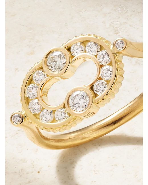 Viltier Natural Magnetic Ring Aus 18 Karat Mit Diamanten