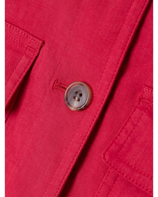 Theory Red Linen-Blend Jacket