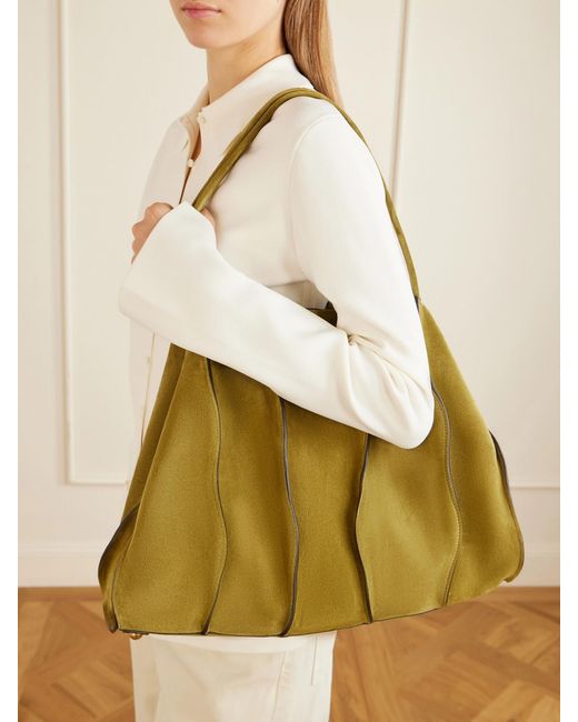 Ulla Johnson Natural Adria Suede Large Tote
