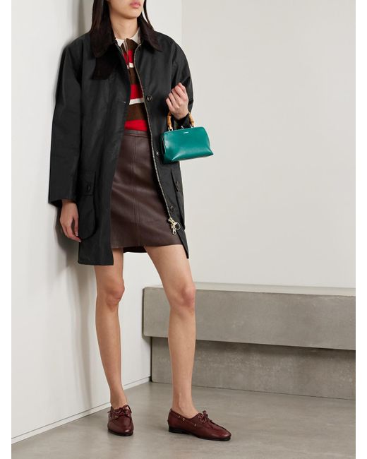 Barbour Black The Edit By Alexa Loren Jacke Aus Gewachster Baumwolle Mit Cordbesätzen