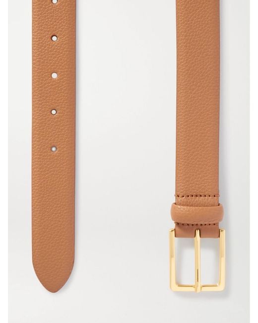Andersons Brown Textured-Leather Belt