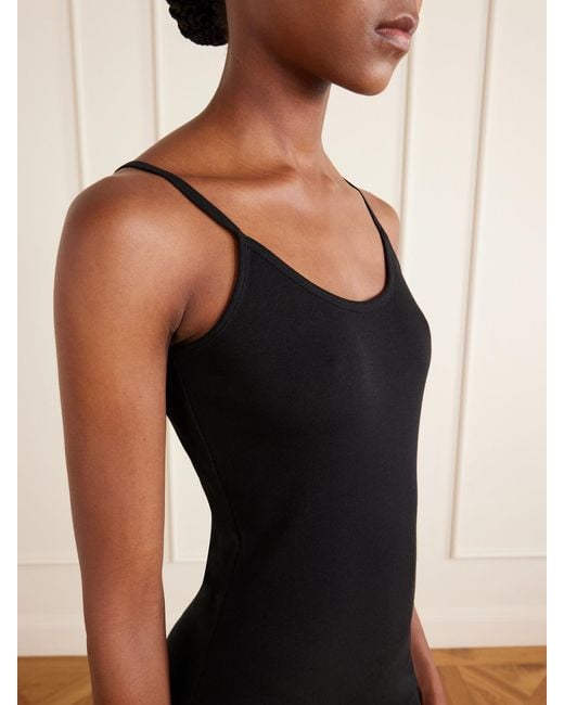 Flore Flore Black Bibi Organic Cotton-Jersey Midi Dress