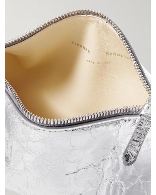 Proenza Schouler Silo Metallic Crinkled-Leather Shoulder Bag