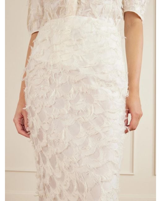 Gabriela Hearst White Frei Fil Coupè Silk And Wool-Blend Maxi Skirt