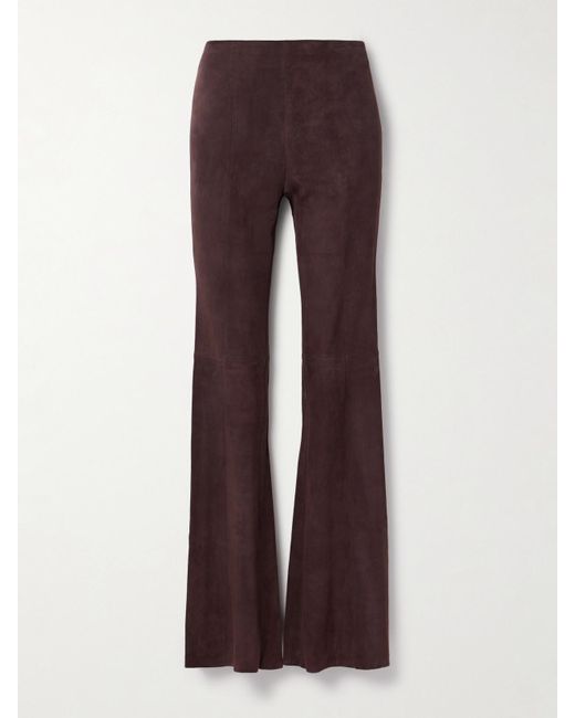 Stouls Brown Gégé Suede Flared Pants