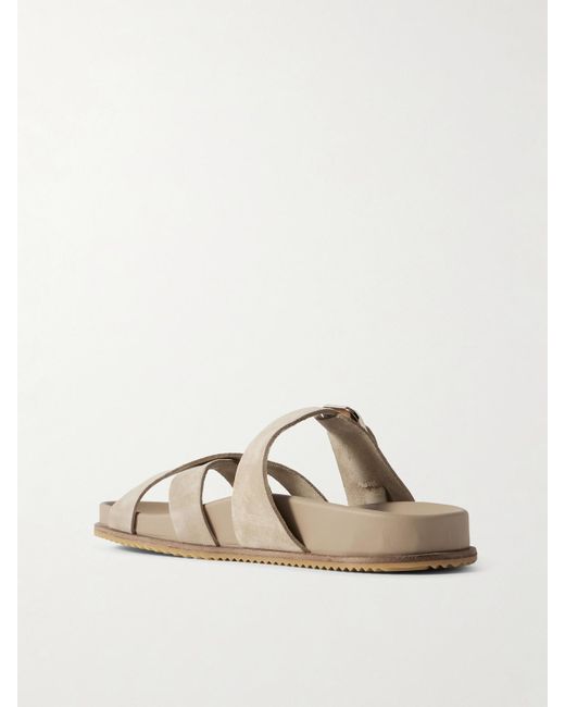 Gabriela Hearst Natural Circe Suede Slides