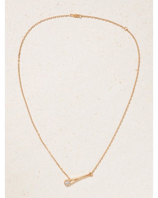 Repossi Natural Serti Inversé 18-Karat Rose Diamond Necklace