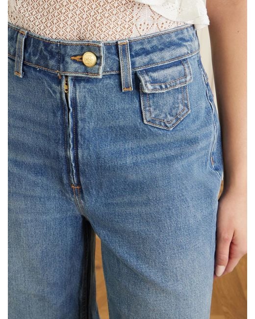 Ulla Johnson Blue Odelia High-Rise Flared Jeans