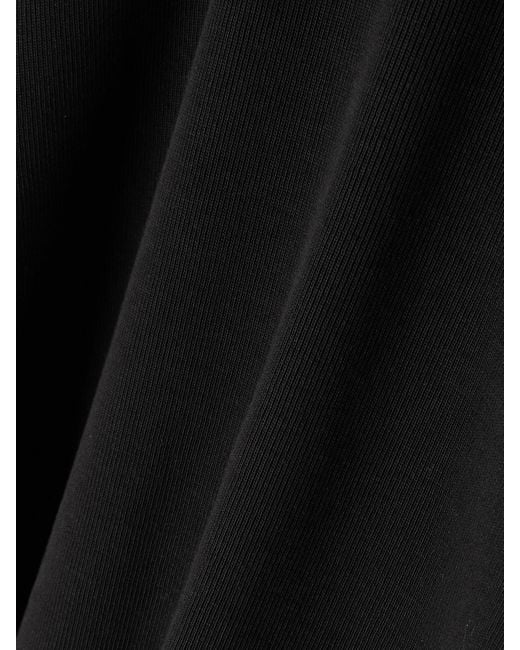 T-Shirt Raccourci À Col Montant En Jersey De Coton Alaïa en coloris Black