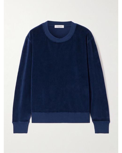 Suzie Kondi Blue Anytime Sweatshirt Aus Velours Aus Einer Baumwollmischung