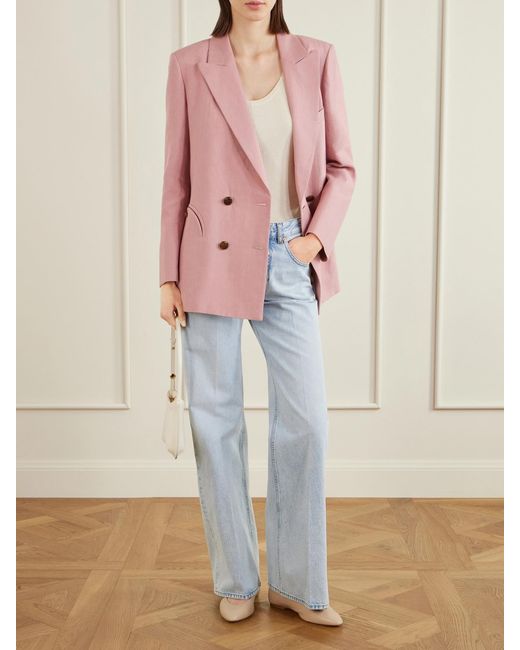 Blazé Milano Blue Nariida Maline Mid-Rise Wide-Leg Jeans