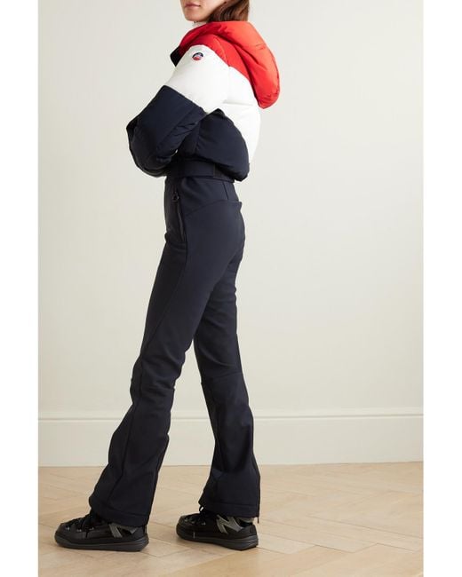 Fusalp Blue Kira Softshell Quilted Color-Block Ski Suit