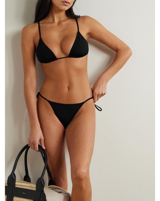 Eres Black Les Essentiels Mouna Triangle Bikini Top