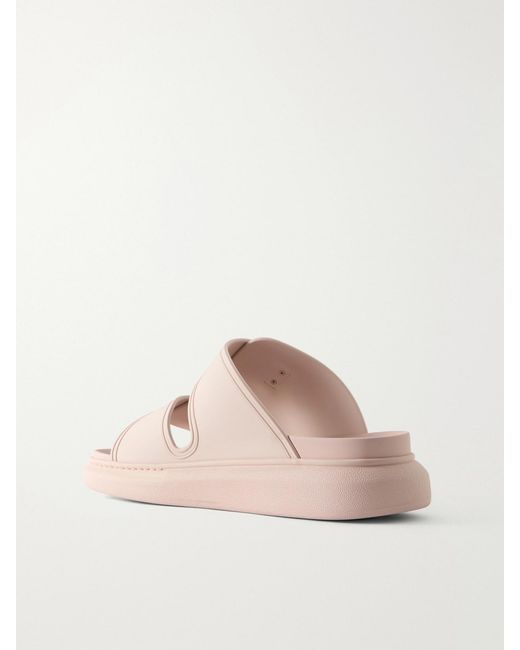 McQueen Pink Rubber Exaggerated-Sole Sandals