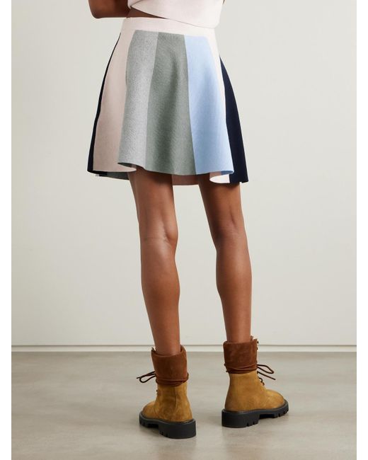 J.W. Anderson Blue Scarf Minirock Aus Einer Baumwoll-Kaschmirmischung