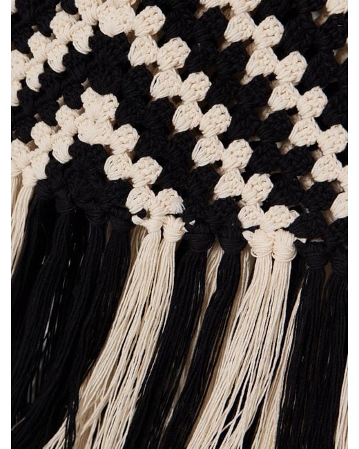Zimmermann White Halliday Fringed Crocheted Cotton Maxi Skirt