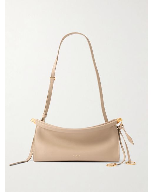 Alaïa Natural Le Click E/W Kleine Schultertasche Aus Leder
