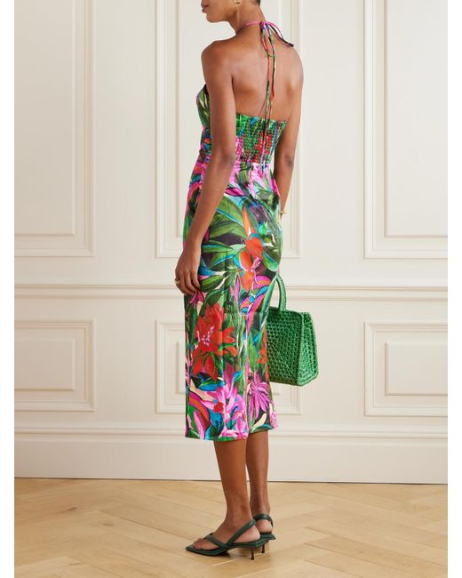 Robe Midi Dos Nu En Coton Biologique À Imprimé Fleuri Jardin De Rêve Farm Rio en coloris White