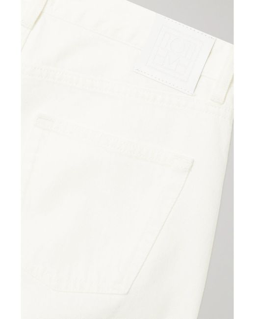Totême Multicolor Net Sustain Twisted Seam High-Rise Straight-Leg Organic Jeans