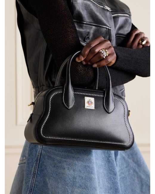 Bally Black Unda Leather Tote