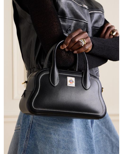 Bally Black Unda Tote Aus Leder