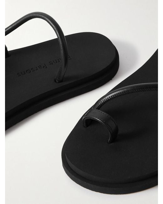 Emme Parsons Black Bari Pool Leather Sandals