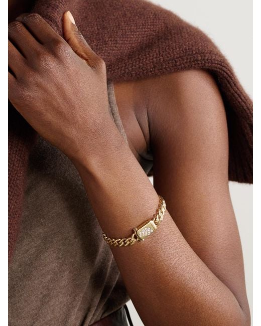 UNIFORM OBJECT Metallic Curb 18-Karat Diamond Bracelet