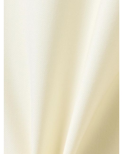 Alexander McQueen White Hose Mit Weitem Bein Aus Woll-Twill Mit Bügelfalten
