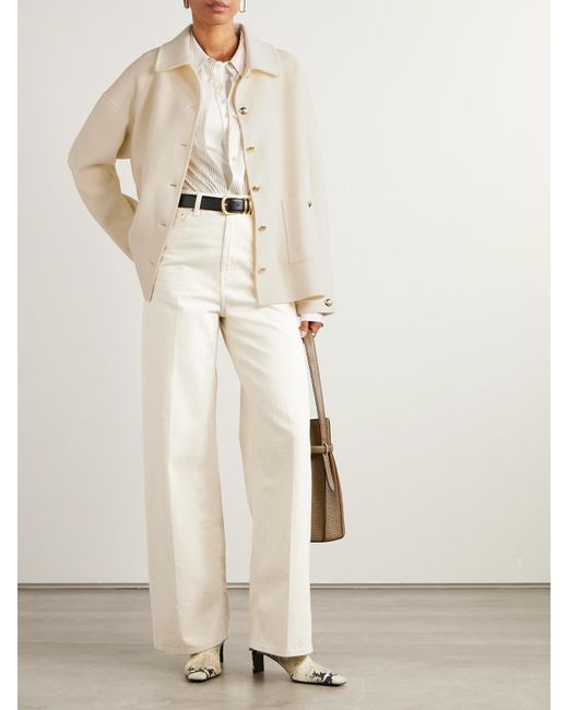 Anine Bing Natural Luca Jacke Aus Einer Woll-Kaschmirmischung