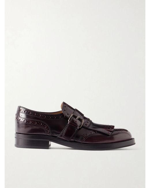 Church's Red Phillis Fringed Leather Brogues