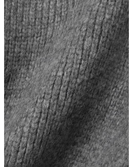 Saint Laurent Gray Pullover Aus Einer Alpakawollmischung Mit Schalkragen