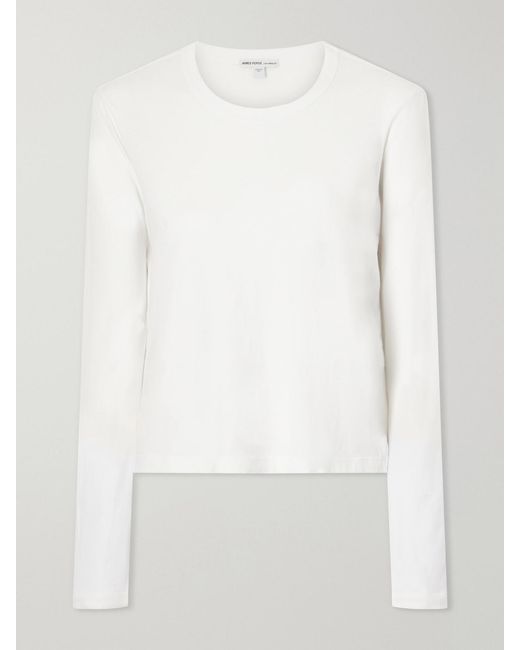 James Perse White Cotton-Jersey T-Shirt