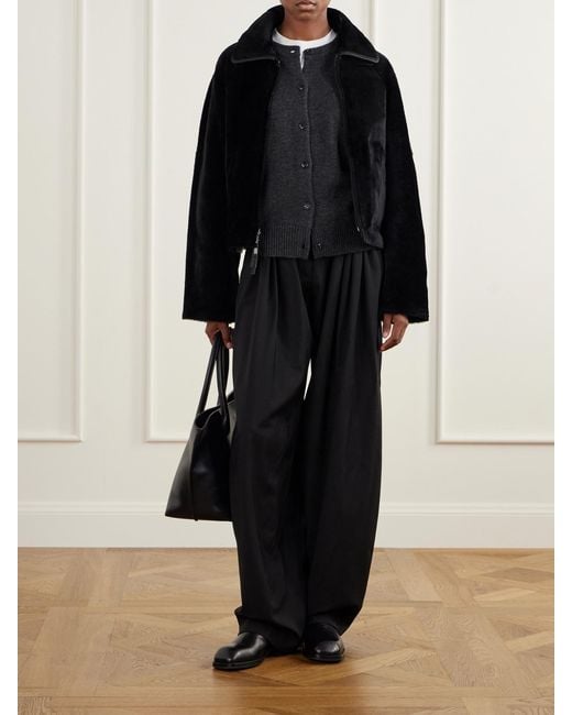 Joseph Black Kyro Reversible Shearling Jacket