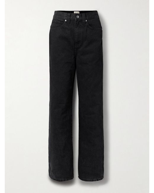 Khaite Black Bonnie Mid-Rise Boyfriend Jeans