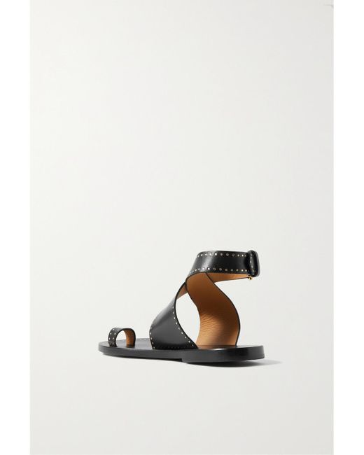 Isabel Marant Black Jools Studded Leather Sandals