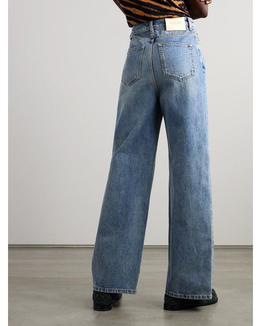 Loewe Blue High-Rise Wide-Leg Jeans