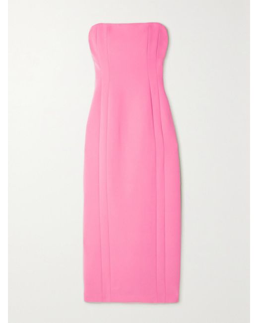 Robe Midi Bustier En Cady Elizabeth A.L.C. en coloris Pink