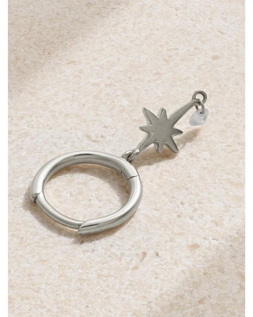 PERSÉE Natural North Star Einzelne Creole Aus 18 Karat Weißgold Mit Diamanten