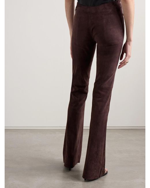Stouls Brown Gégé Suede Flared Pants